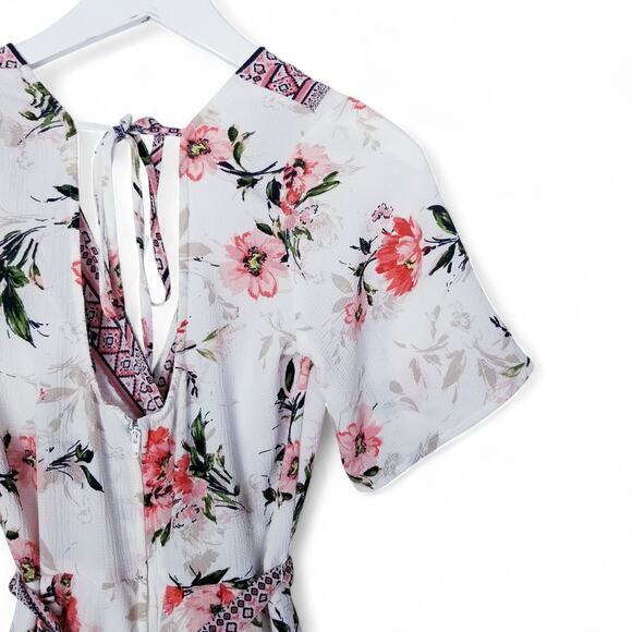 Francesca's X Three Pink Hearts | Boho Print Floral Lined Romper - Small - Picture 8 of 11